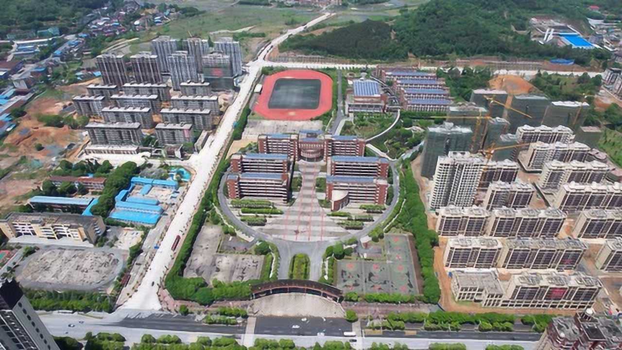 试机航拍了一下美丽的学校分宜六中