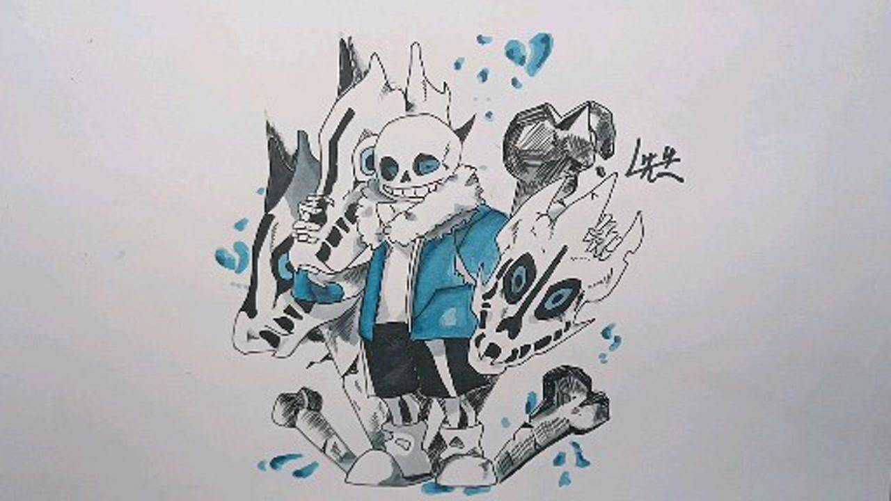 传说之下sans的画法,如何画传说之下_腾讯视频