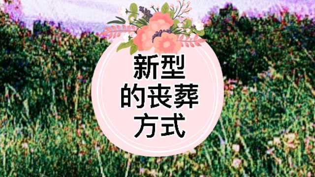 新型的丧葬方式