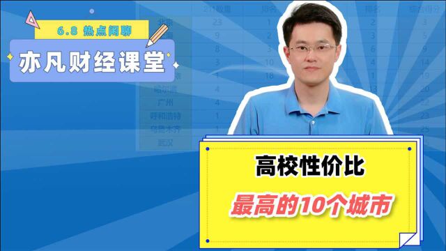 高考择校性价比最高的10大城市.北京、上海、南京位居前三!