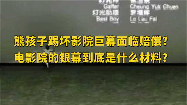 熊孩子踢坏影院巨幕,赔偿18万?电影院的银幕到底是什么材料?