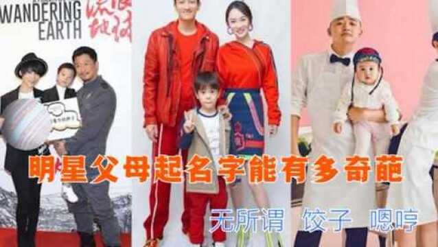 吴京给孩子起名叫无所谓,包贝尔女儿叫饺子,你们这奇葩的名字不怕孩子记恨你们吗?