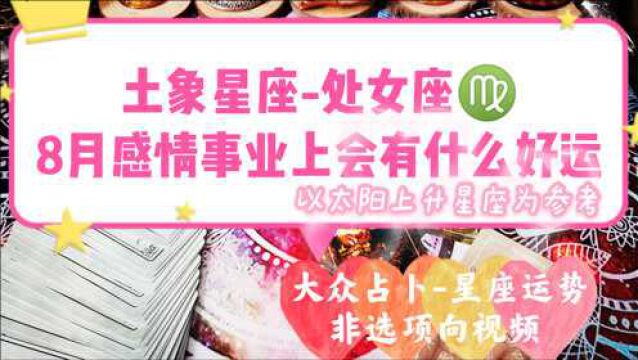 黑猫塔罗【土象星座专场处女座♍️】8月感情发展事业走向