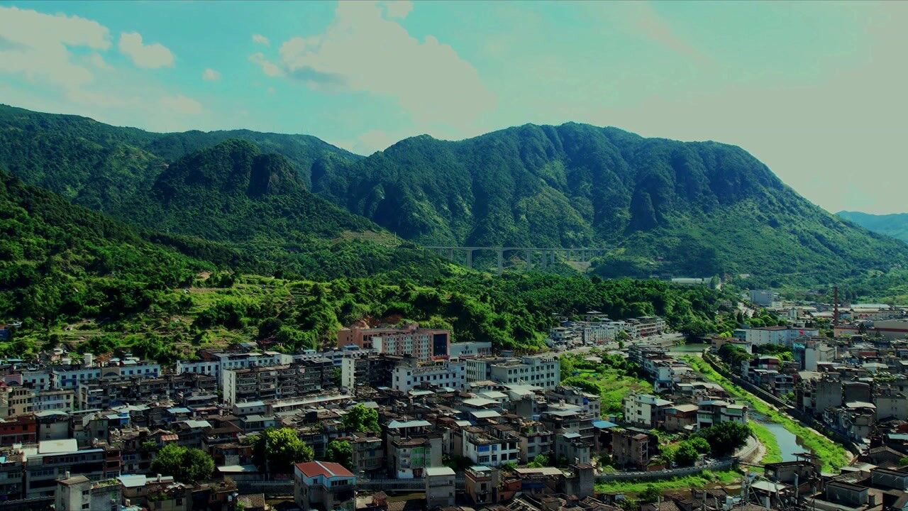 航拍 福建 罗源县老城区