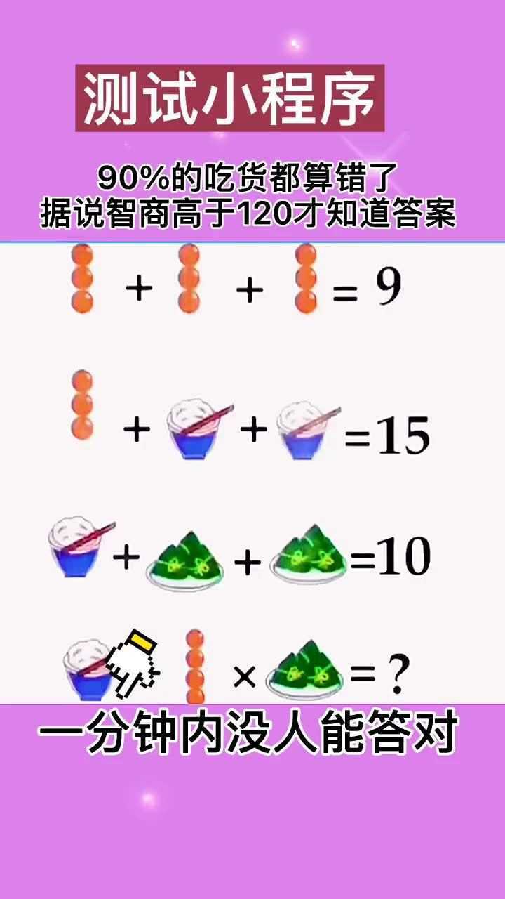 测试你的智商,请问最后一题,答案究竟是多少?