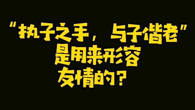 这个是用来形容友情的?