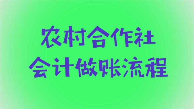 农村会计做账流程,名师授课!