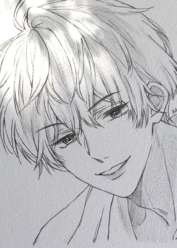 段嘉许 临摹自漫画《偷偷藏不住》