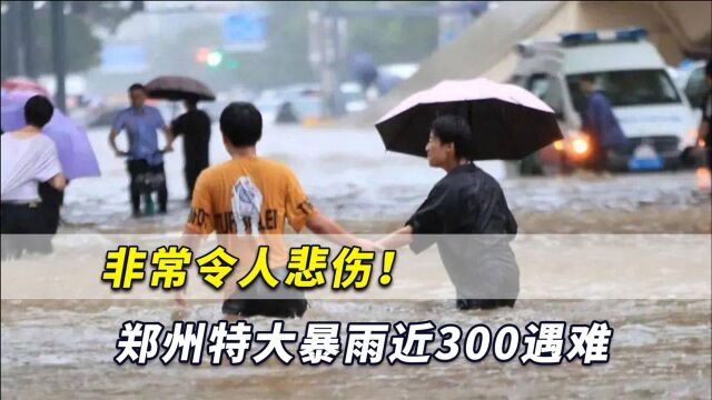 非常令人悲伤!郑州特大暴雨近300遇难,公众需要一个明确答案