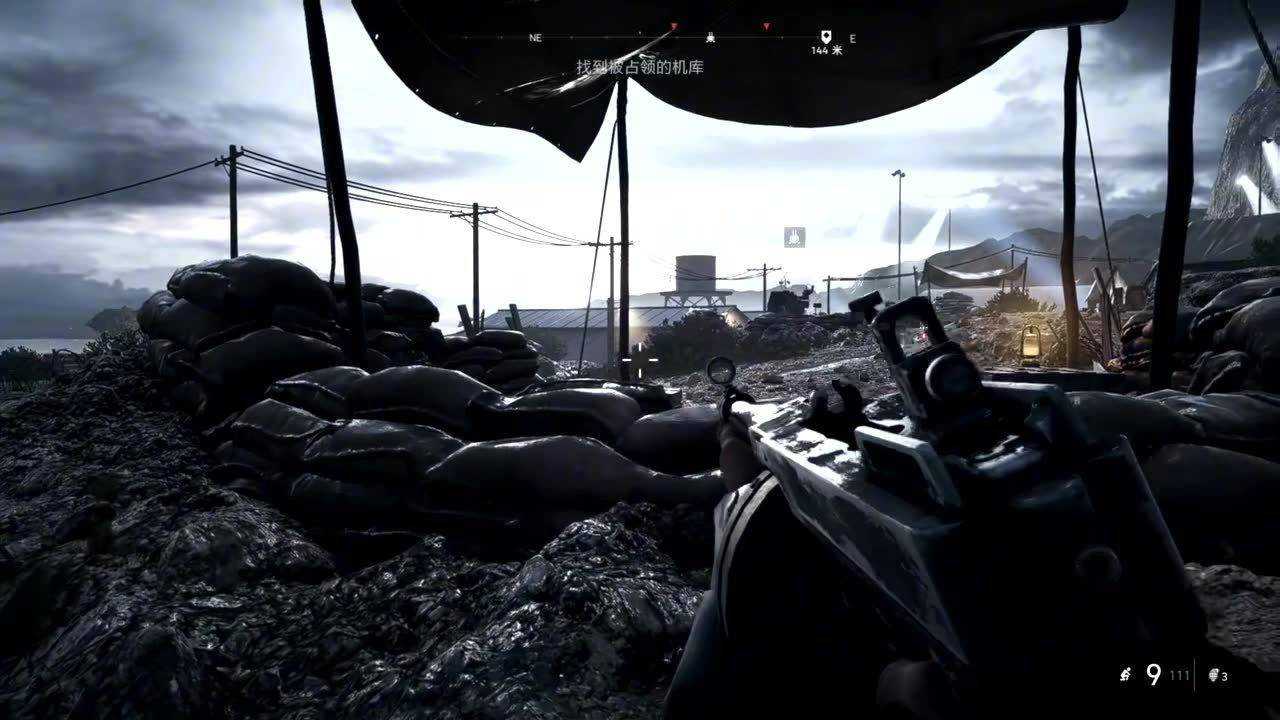 战地5:剧情模式炸毁敌军飞机最后的画面好美