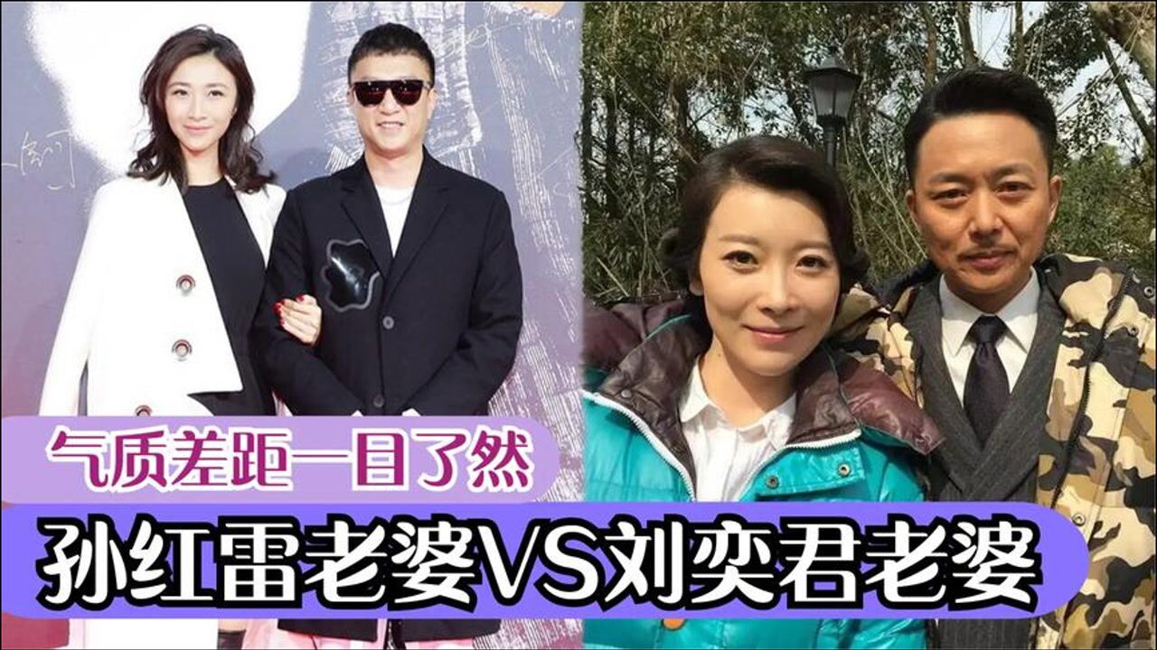 看完孙红雷老婆,再看看刘奕君二婚妻子,两人根本不在一个档次!