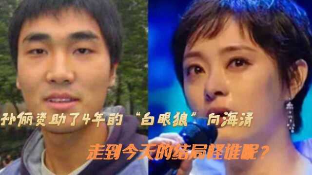 孙俪资助了4年的“白眼狼”向海清,走到今天的结局怪谁呢?