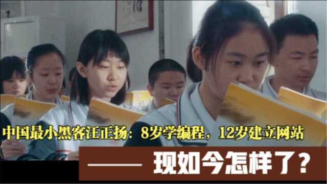 中国最小黑客汪正扬:8岁学编程,12岁建立网站,如今怎样了?