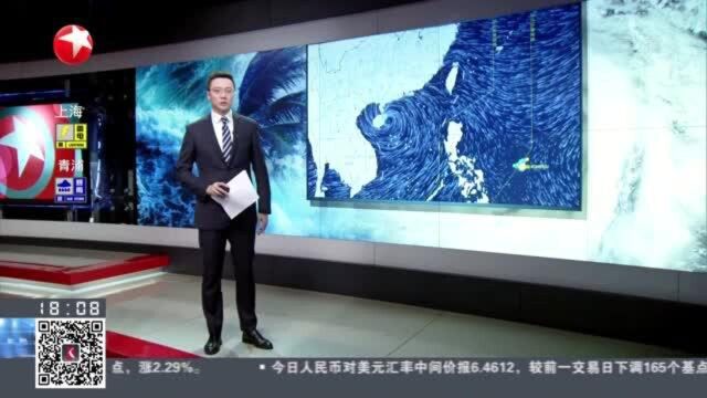 海南:台风“圆规”登陆 海口附近掀起狂风巨浪