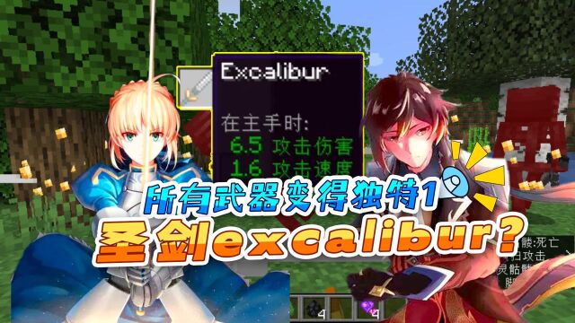 我的世界:每一把剑都变的独特,誓约胜利之剑Excalibur?