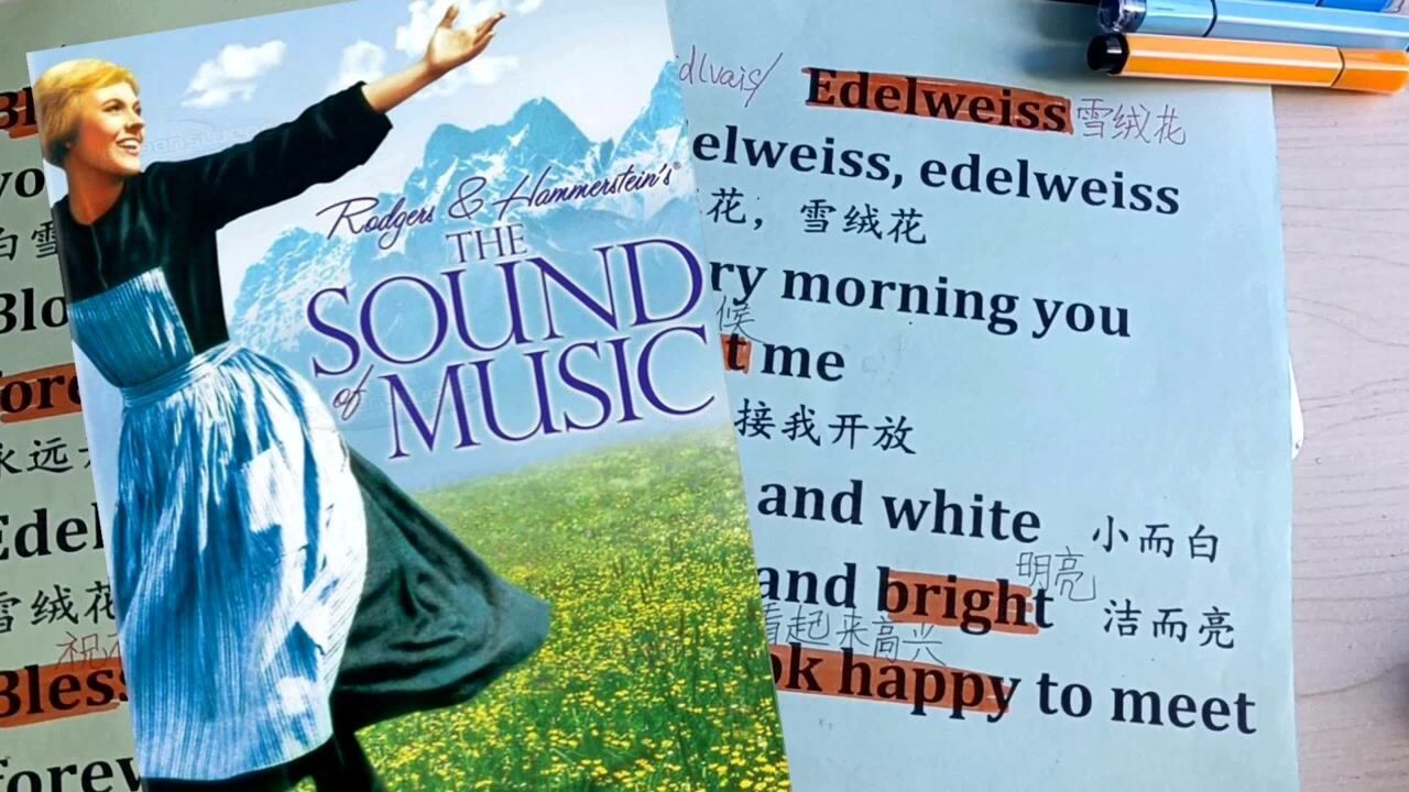 听歌学英语《Edelweiss》雪绒花《音乐之声》电影主题曲_高清1080P在线观看平台_腾讯视频