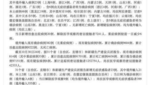 31个省份本土新增48例,涉及8省市,黑龙江有19例