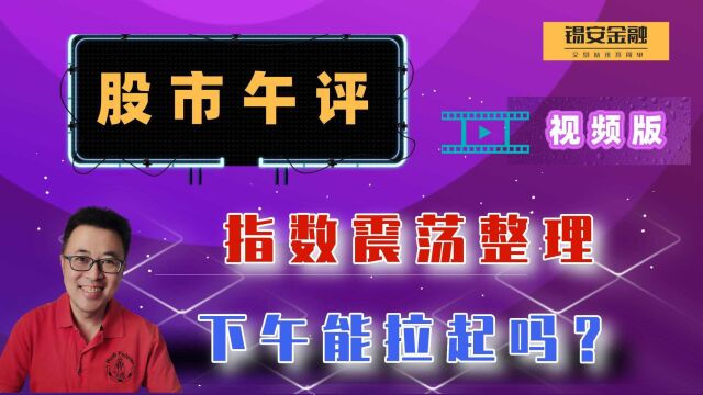 周五股市午评:指数震荡整理,下午能拉起吗?