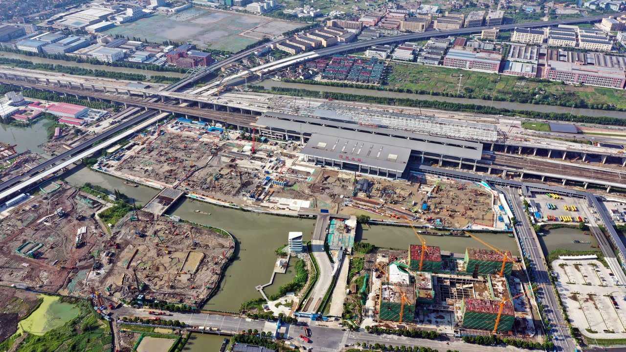 绍兴高铁北站tod综合体项目a区块开始主体结构施工