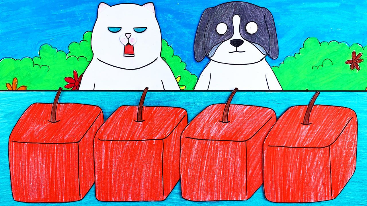 童画镇手绘定格动画 手绘定格动画:方形的苹果好吃吗?