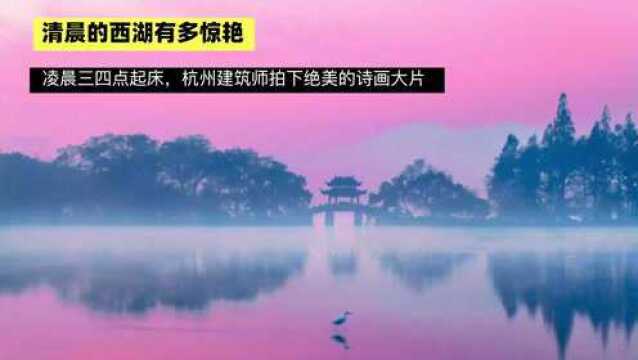 【#杭州建筑师拍下西湖诗画大片#】