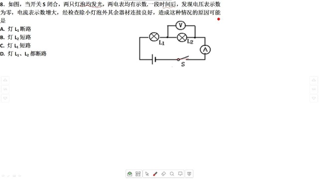 009电路故障分析基础电压表分析法