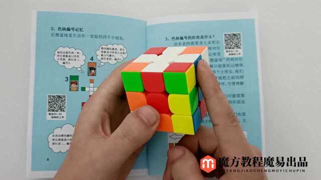 魔方教程十字配色速记数字编码记忆