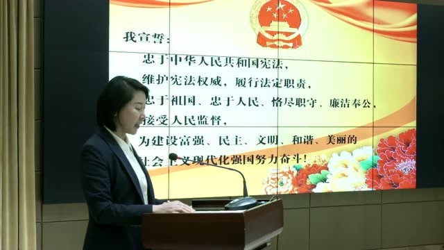 蓝田县第十九届人民代表大会第一次会议新当选人员集体向宪法宣誓