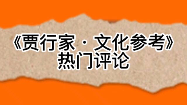 《贾行家ⷦ–‡化参考》热门评论