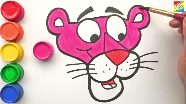简笔画:粉红豹