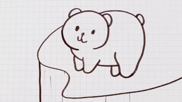 简单几笔就能画的北极熊画法