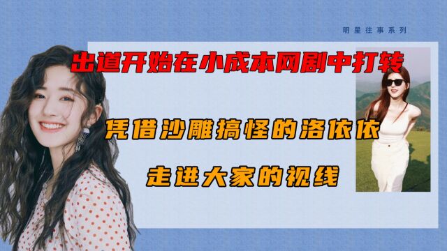 出道开始在小成本网剧中打转,凭借沙雕搞怪的洛依依,走进大家的视线