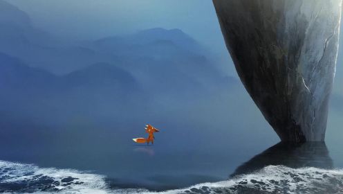 意大利唯美画风获奖动画「狐狸和鲸鱼」