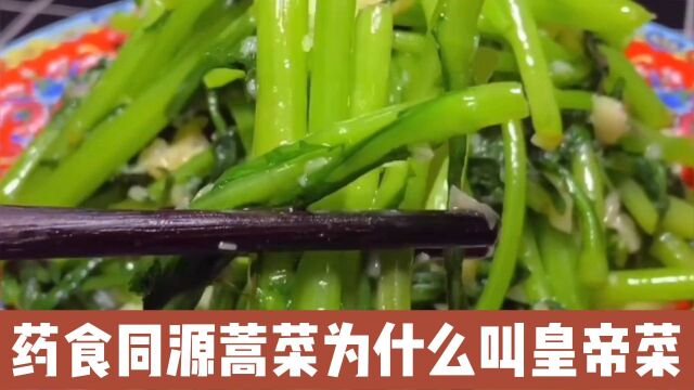 同源药食茼蒿菜为什么叫“皇帝菜”给大家讲解清楚