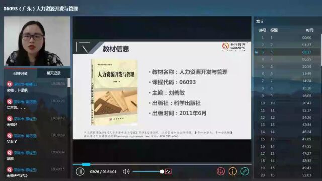 自考 现代企业管理专业 06093人力资源开发与管理 精讲班