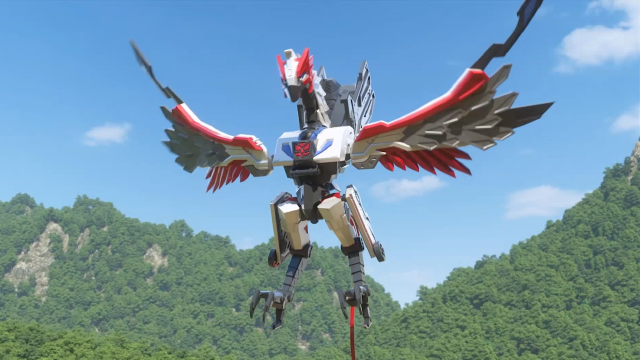 机器人卫羽凤凰一对二,元珠机神被打得有点惨,重炮铁爵更是连连求饶