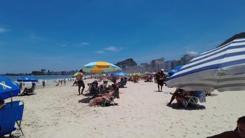 COPACABANA海滩里约热内卢海滩漫步巴西。#唐加文#