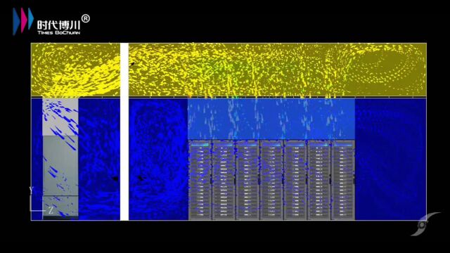 时代博川数据中心机房密闭热通道CFD流体动画
