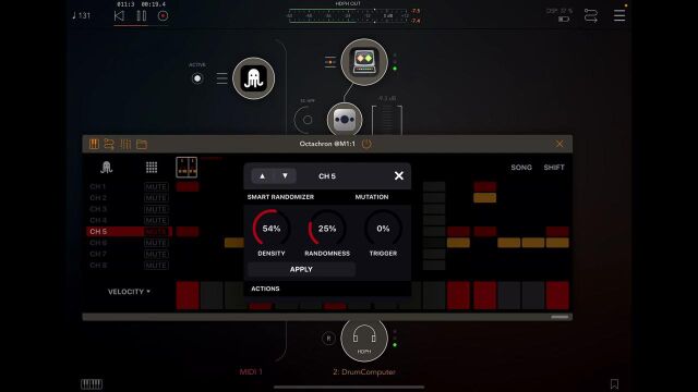 Octachron V1.5 out! iPad MIDI Drum Sequencer w. Smart Randomizer 