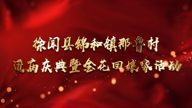 徐闻县锦和镇那鲁村进庙庆典暨金花回娘家欢聚公益活动精简