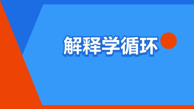 “解释学循环”是什么意思?