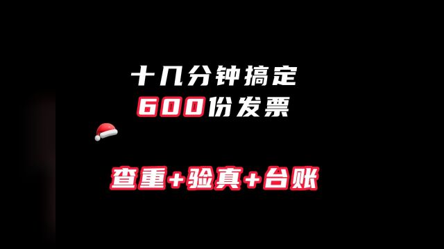 十几分钟搞定600份发票的查重+验真+台账