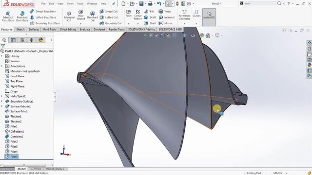 Solidworks案例教程:风力涡轮螺旋叶片