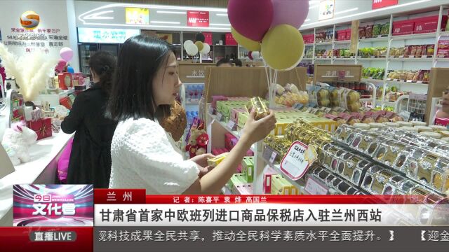 甘肃省首家中欧班列进口商品保税店入驻兰州西站