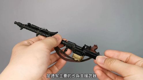 开封兵人开箱测评：DID80158北非德国国防军MG34通用机枪手士兵模型玩具手办可动人偶