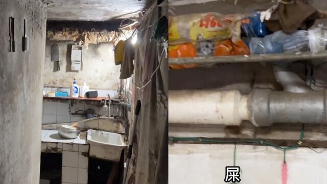 男子晒北京地下室居住环境,脏乱差墙壁全是霉菌,进屋后大开眼界