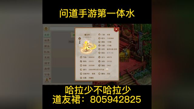 问道手游:第一体水 哈拉少不哈拉少