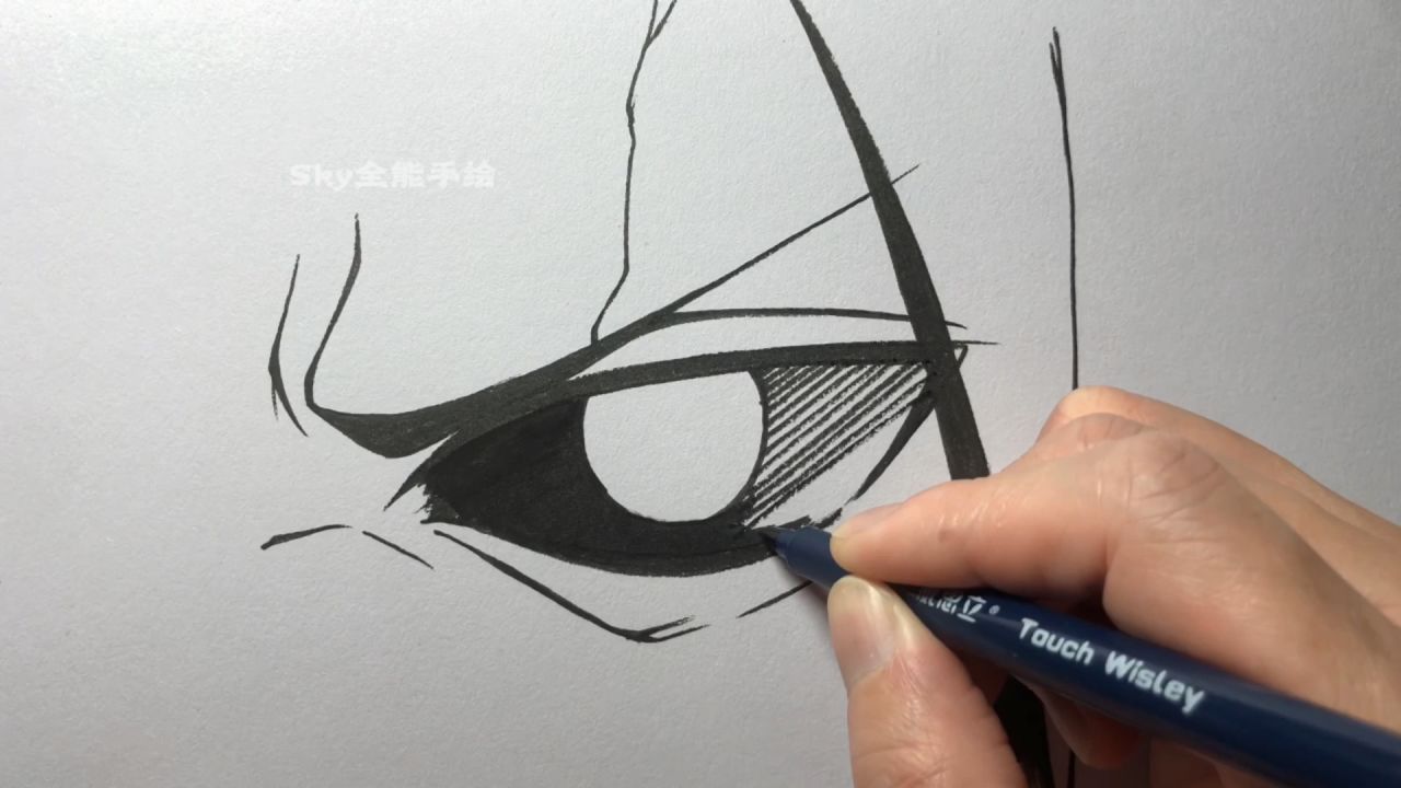 原声绘画宇智波斑写轮眼