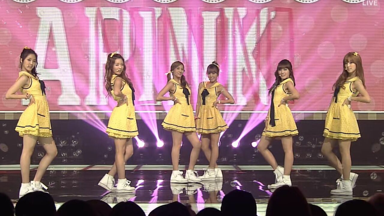 六只可爱的小黄人!130728 apink《nonono》高清舞台 中韩双字