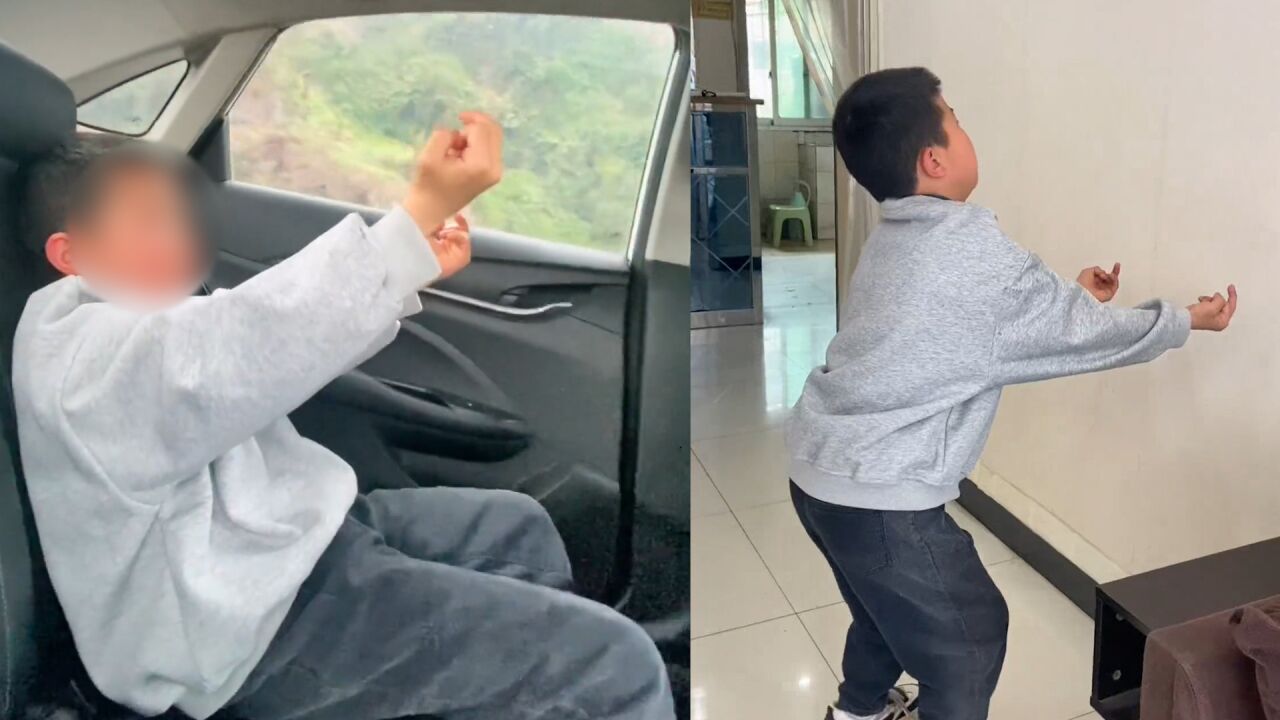 男孩屡在学校向老师同学竖中指,姑姑"奖"蹲马步竖,1天后秒怂